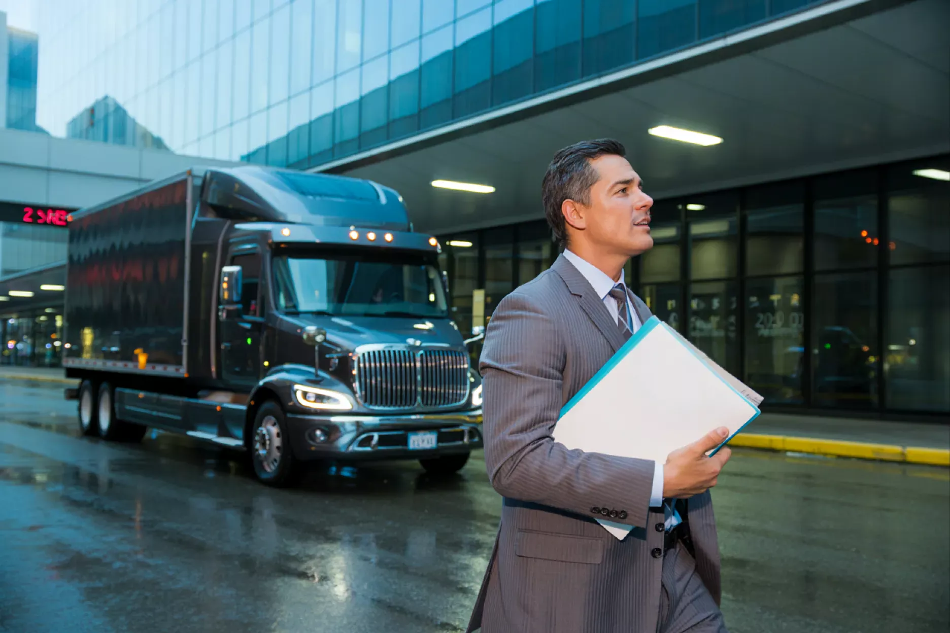 26ft Box Truck on the road