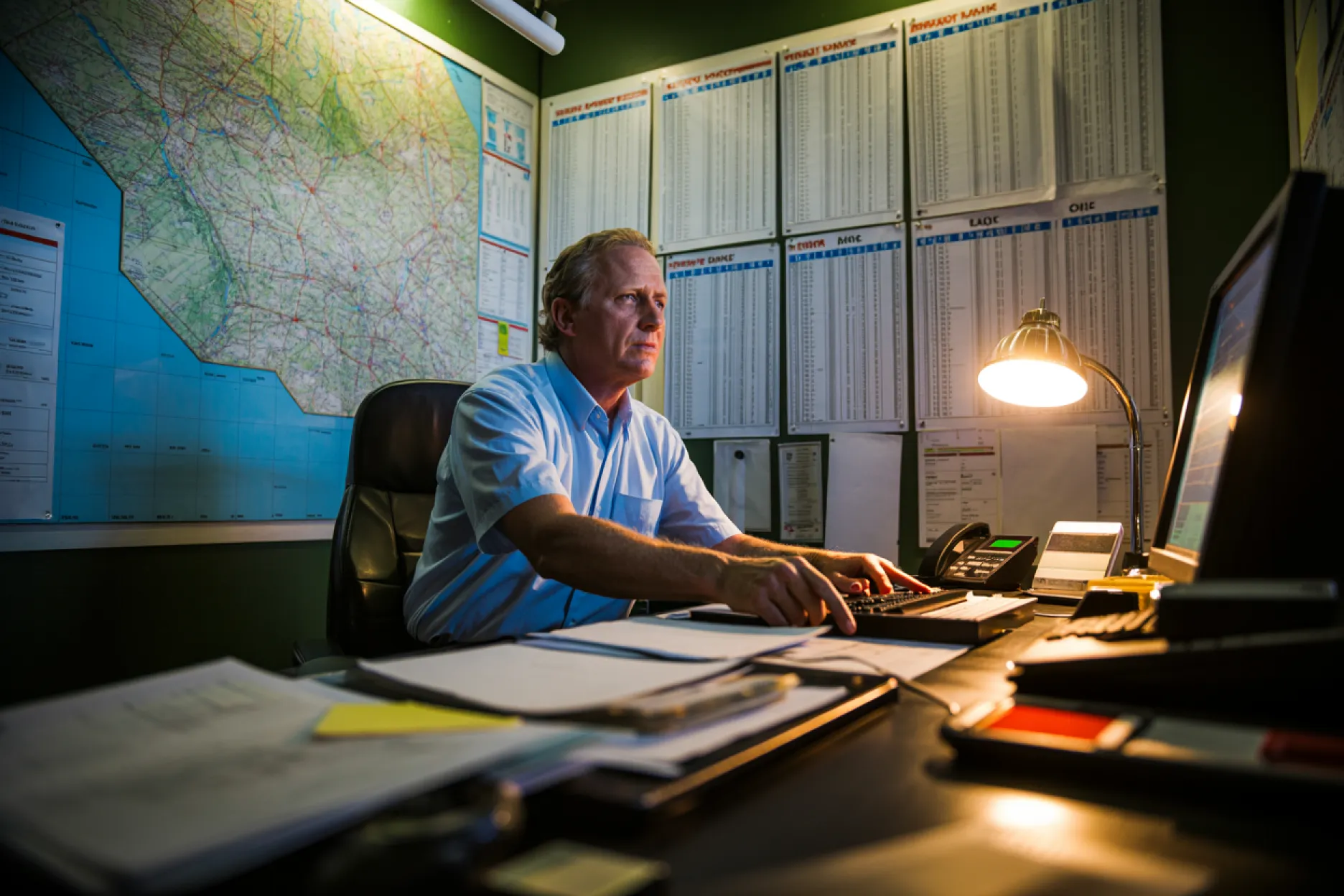 Dispatcher in Truck Stop