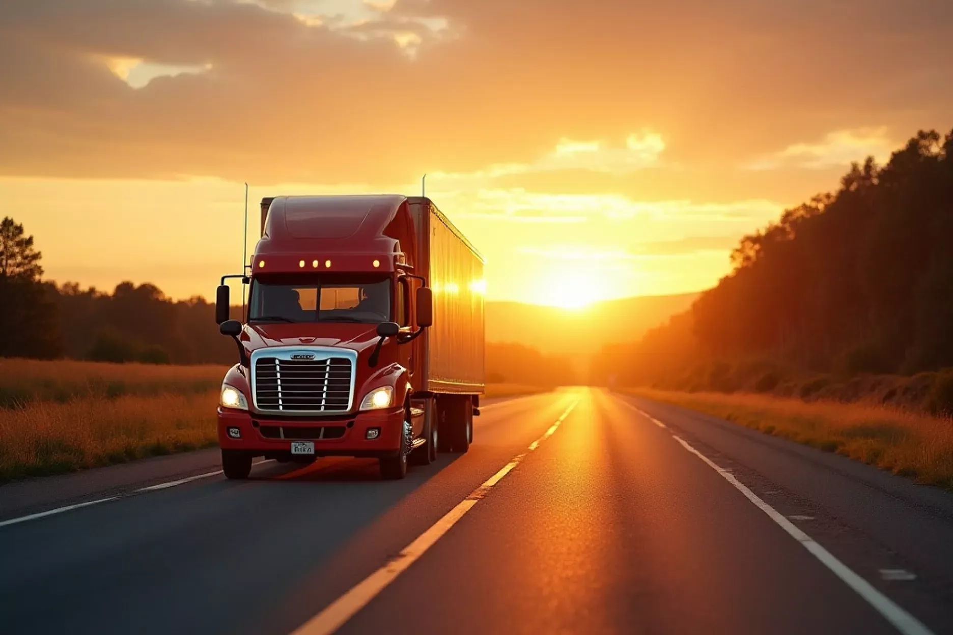 26ft Box Truck on the road