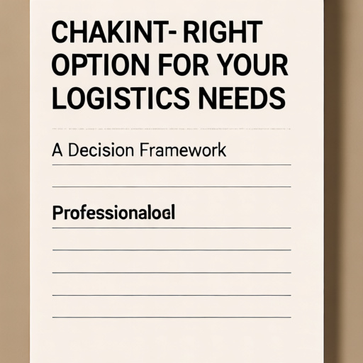 Choosing the Right Option for Your Logistics Needs: A Decision Framework